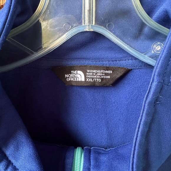 The North Face 1/4 Zip Cobalt Blue Microfleece Pullover Top in Women's XXL - Picture 3 of 9